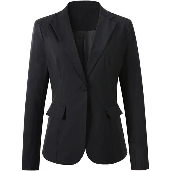 Beninos Blazer Women Black One Button Blazer Lightweight Office Work Suit Jacket - Picture 1 of 5